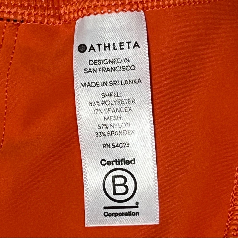 Athleta Women's Bright Orange Cropped Leggings Size M - Picture 6 of 7
